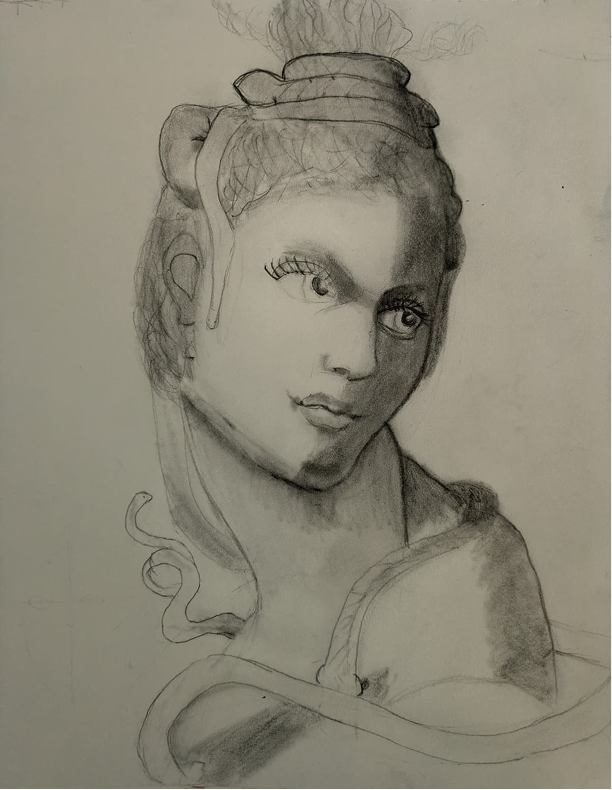 Drawing inspired by Michelangelo’s Cleopatra